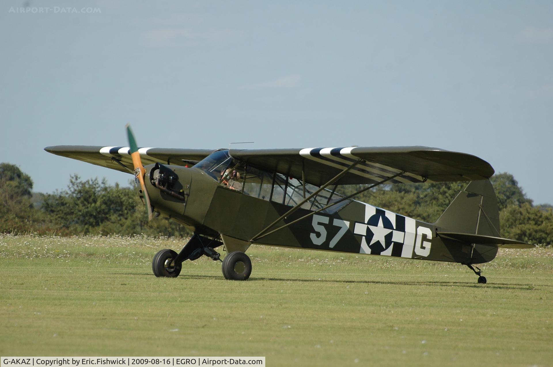 G-AKAZ, 1944 Piper L-4A Grasshopper C/N AN-1, 3. G-AKAZ at Heart Air Display, Rougham Airfield Aug 09