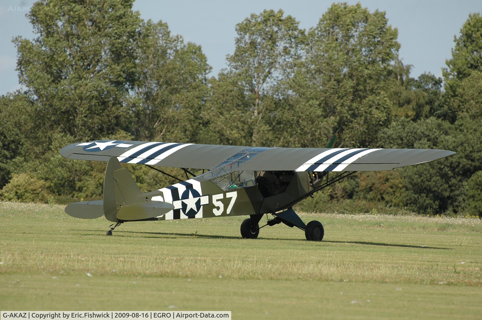 G-AKAZ, 1944 Piper L-4A Grasshopper C/N AN-1, 2. G-AKAZ at Heart Air Display, Rougham Airfield Aug 09
