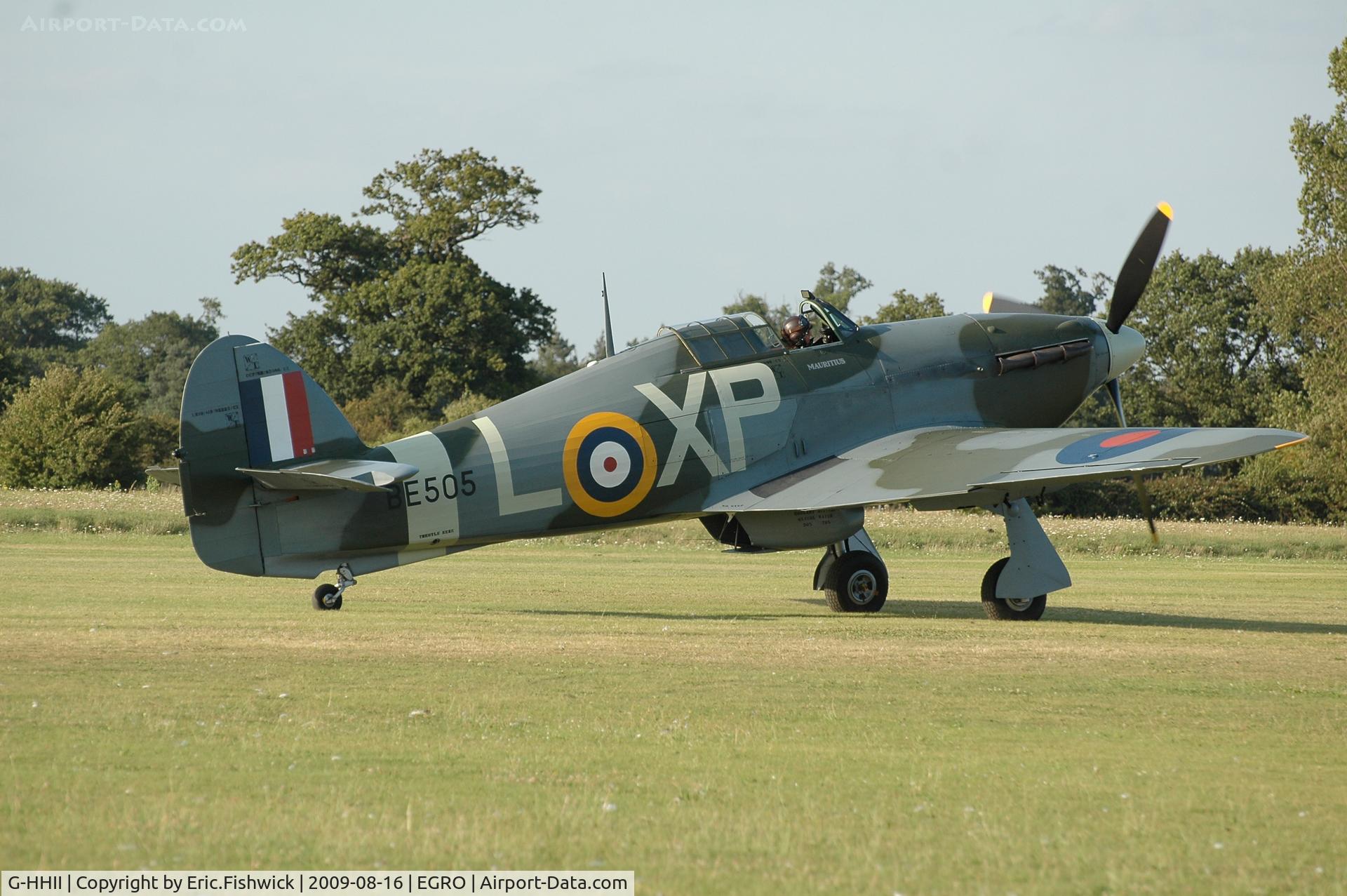 G-HHII, 1940 Hawker (CCF) Hurricane Mk2B C/N CCF/R20023, BE505 at Heart Air Display, Rougham Airfield Aug 09