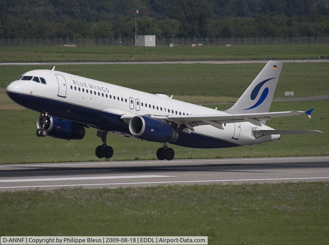 D-ANNF, 2001 Airbus A320-232 C/N 1650, Taking off from rwy 23L.