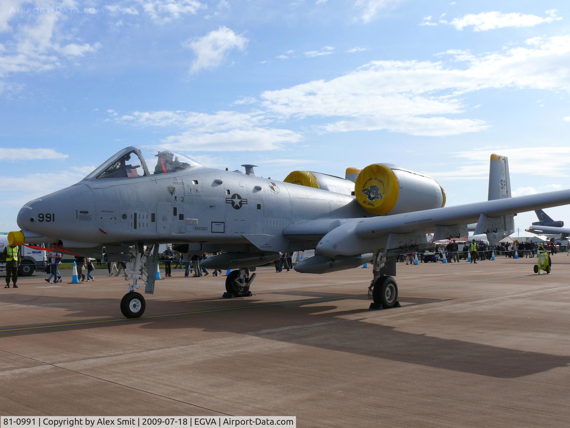 81-0991, 1981 Fairchild Republic A-10C Thunderbolt II C/N A10-0686, Fairchild A-10A Thunderbolt II 81-0991/SP US Air Force