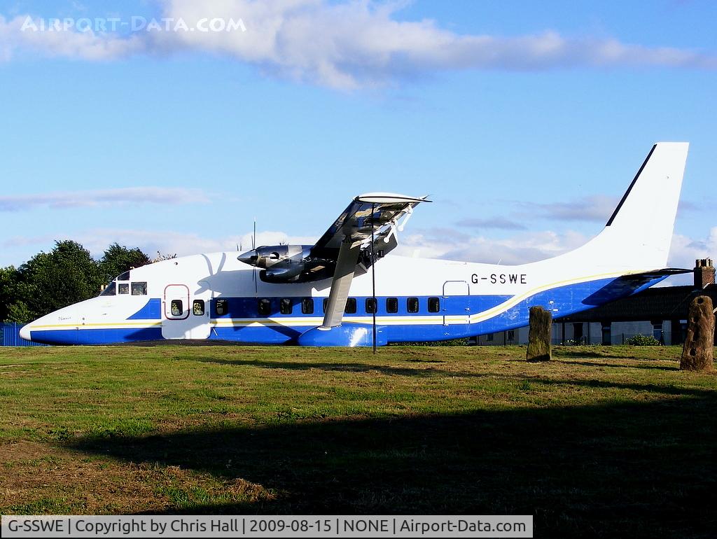 G-SSWE, 1986 Short 360-100 C/N SH.3705, now used as a classroom at Kingsland Primary School, Bucknall, Stoke-on-Trent