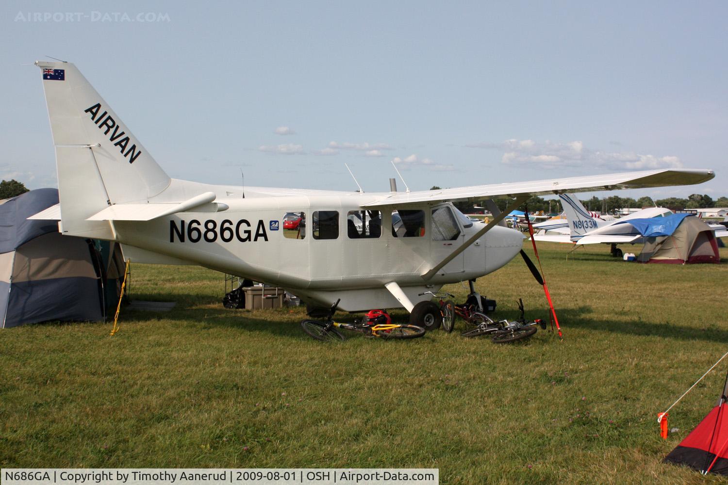 N686GA, 2006 Gippsland GA-8 Airvan C/N GA8-05-086, 2006 Gippsland GA-8, c/n: GA8-05-086, not in CAP colors.