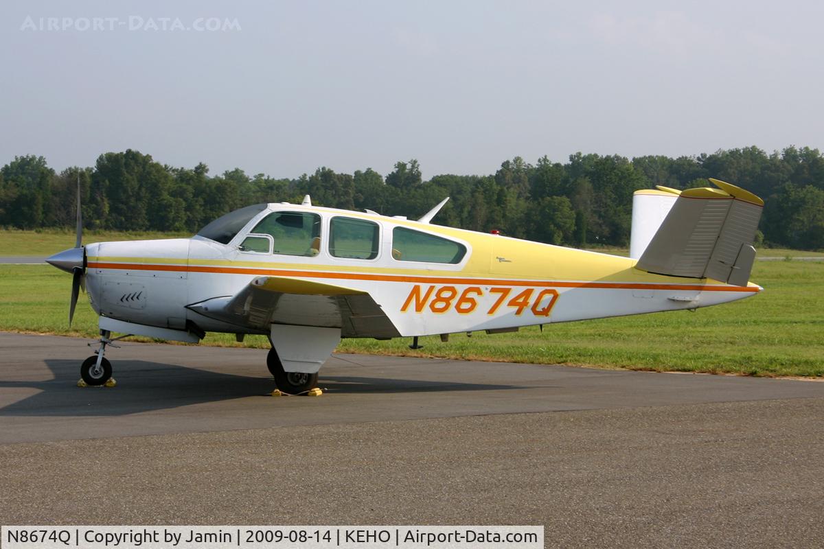 N8674Q, 1964 Beech S35 Bonanza C/N D-7683, This old plane is seen here waiting patiently for its owner to fill it up.