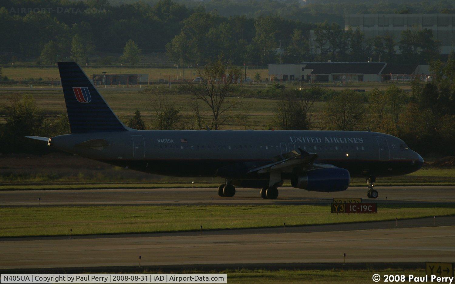 N405UA, 1993 Airbus A320-232 C/N 452, Slowing down on the roll-out, spoilers still up
