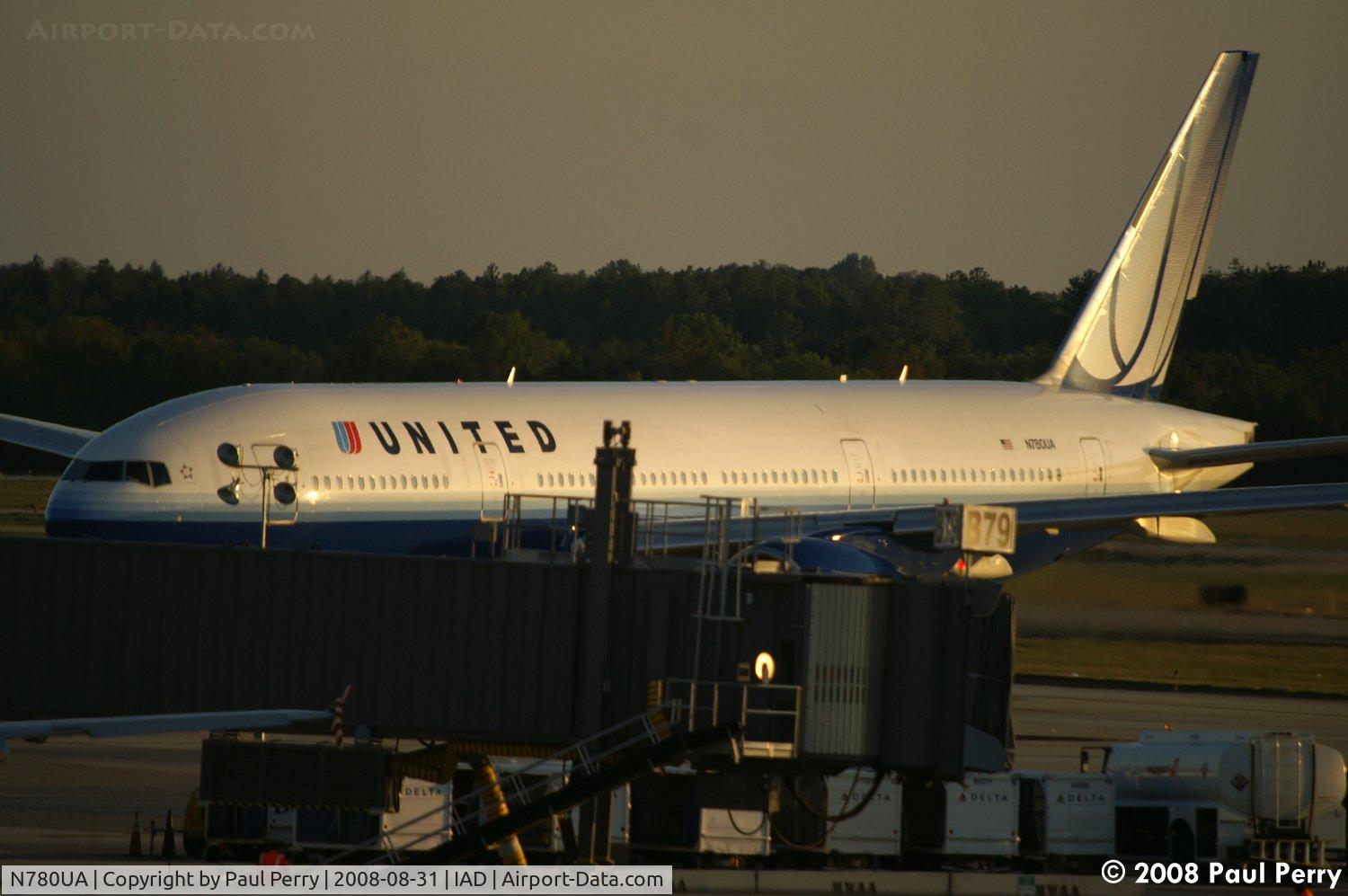 N780UA, 1996 Boeing 777-222 C/N 26944, And a Triple-Seven comes in to the terminal