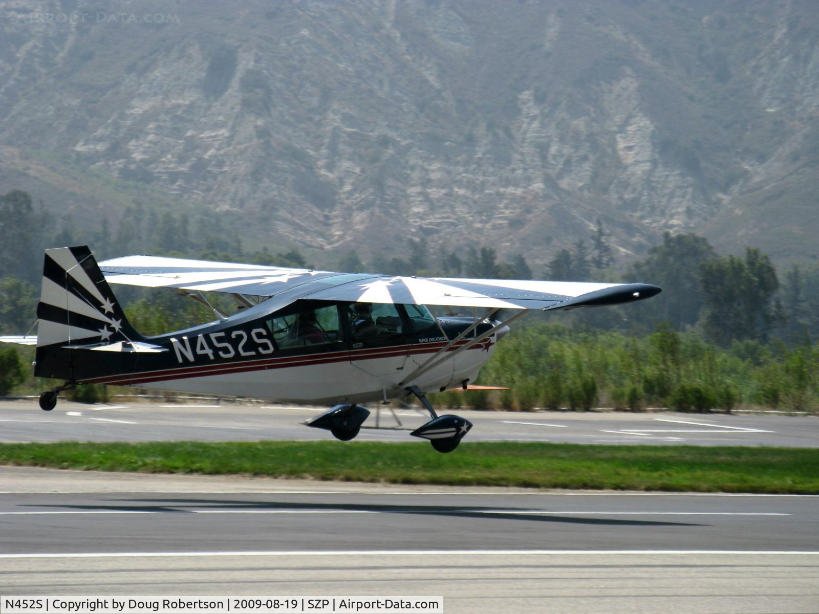 N452S, 1992 American Champion 8KCAB Super Decathlon C/N 689-92, 1992 American Champion 8KCAB SUPER DECATHLON, Lycoming AEIO-360 180 Hp, takeofff climb Rwy 22