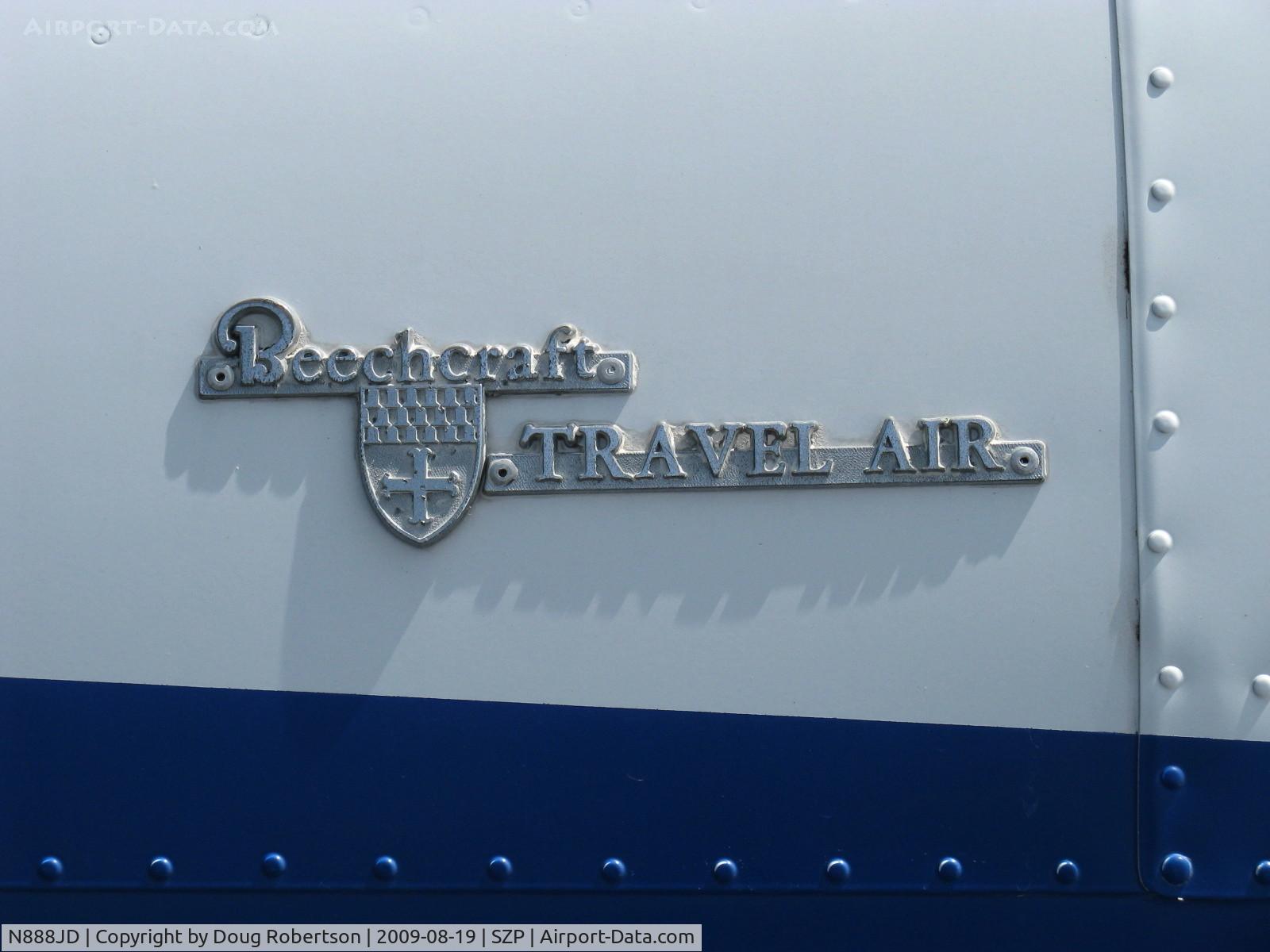 N888JD, 1968 Beech E95 C/N TD-720, 1968 Beech E95 TRAVEL AIR, two Lycoming IO-360s 180 Hp each, cast logo