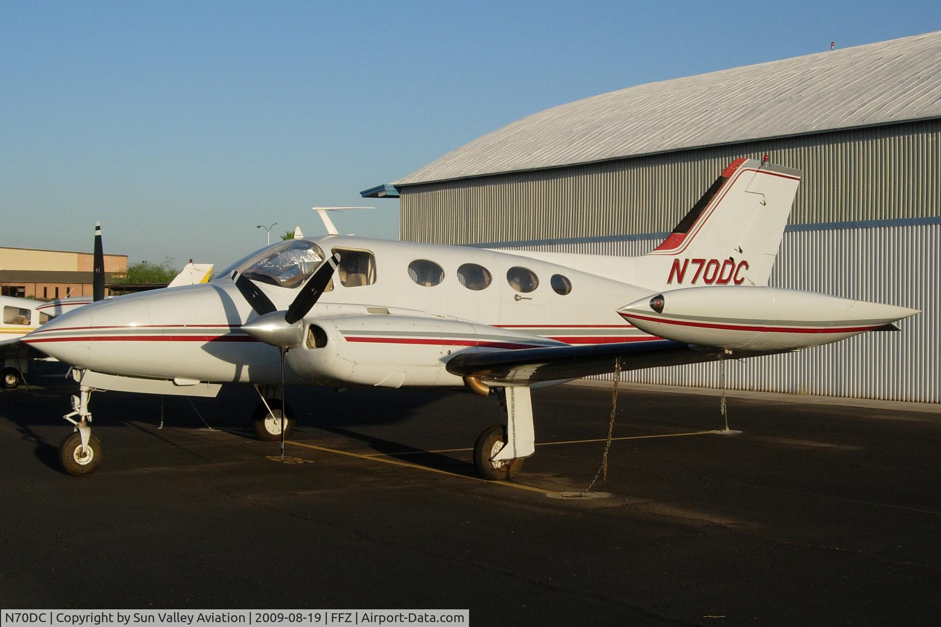 N70DC, 1968 Cessna 421 Golden Eagle C/N 421-0103, Seen in the last minutes of usable sunlight...