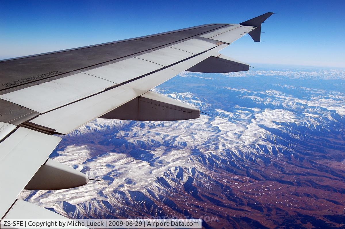 ZS-SFE, 2004 Airbus A319-132 C/N 2281, Enroute Durban-Capetown