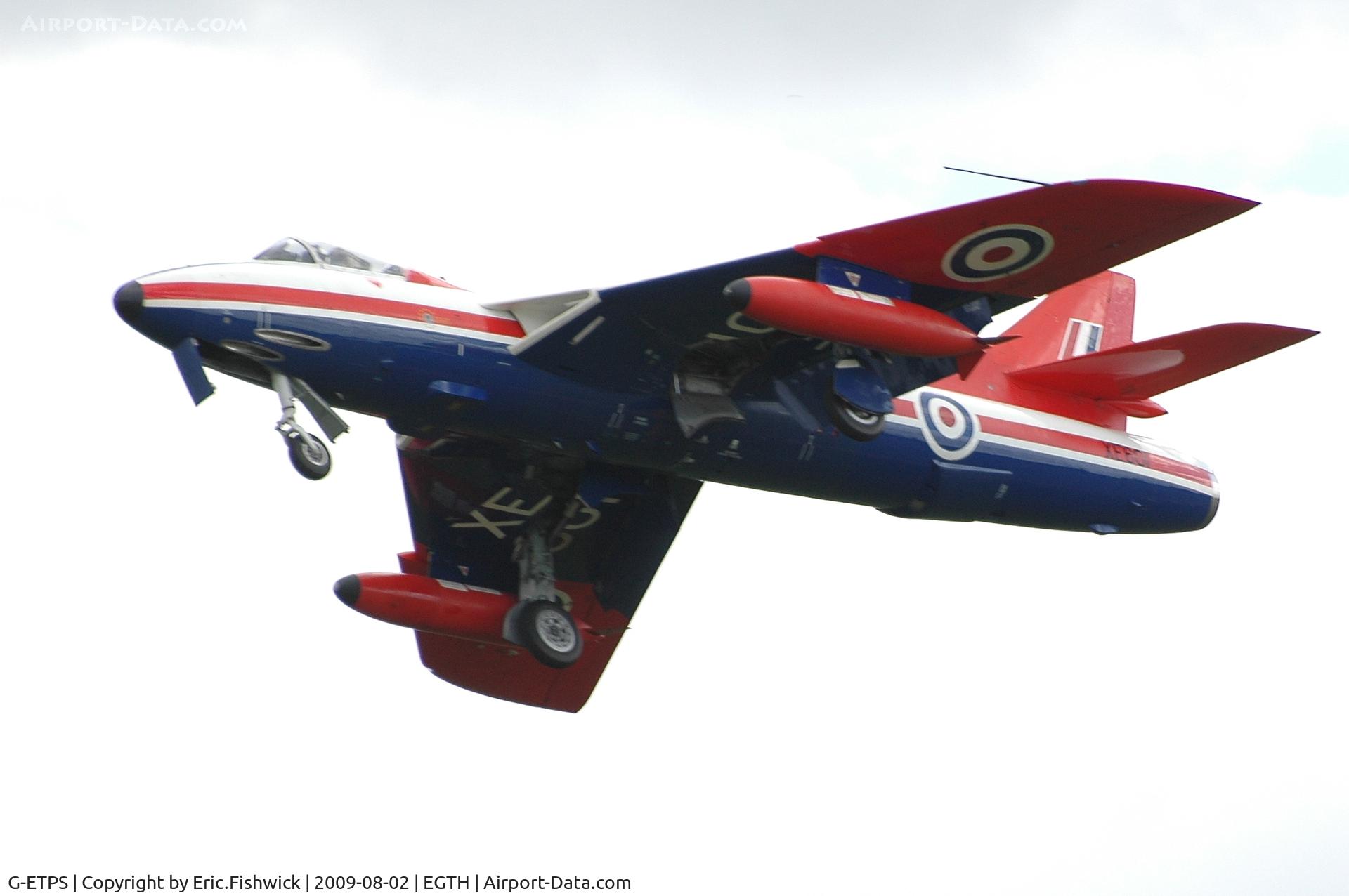 G-ETPS, 1956 Hawker Hunter FGA.9 C/N 41H/679959, G-ETPS at Shuttleworth Military Pagent Air Display Aug 09