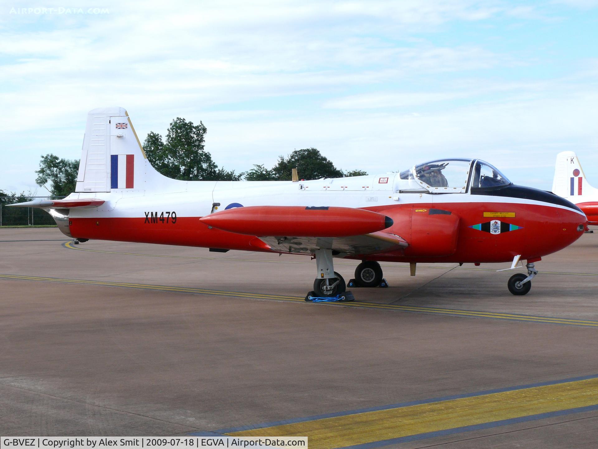 G-BVEZ, 1960 Hunting P-84 Jet Provost T.3A C/N PAC/W/9287, Hunting Jet Provost T3A G-BVEZ Newcastle Jet Provost Company painted as Royal Air Force XM479