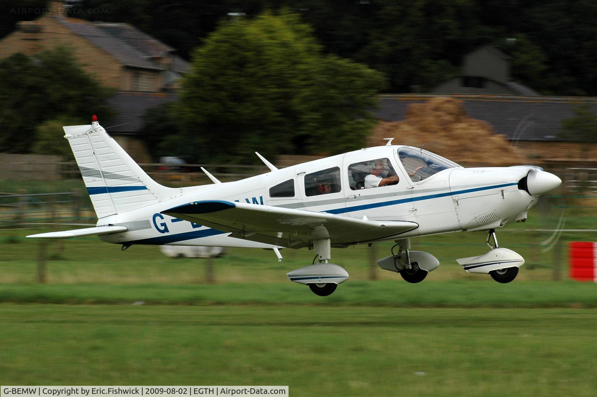 G-BEMW, 1976 Piper PA-28-181 Cherokee Archer II C/N 28-7790243, G-BEMW departing Shuttleworth Military Pagent air Display Aug 09