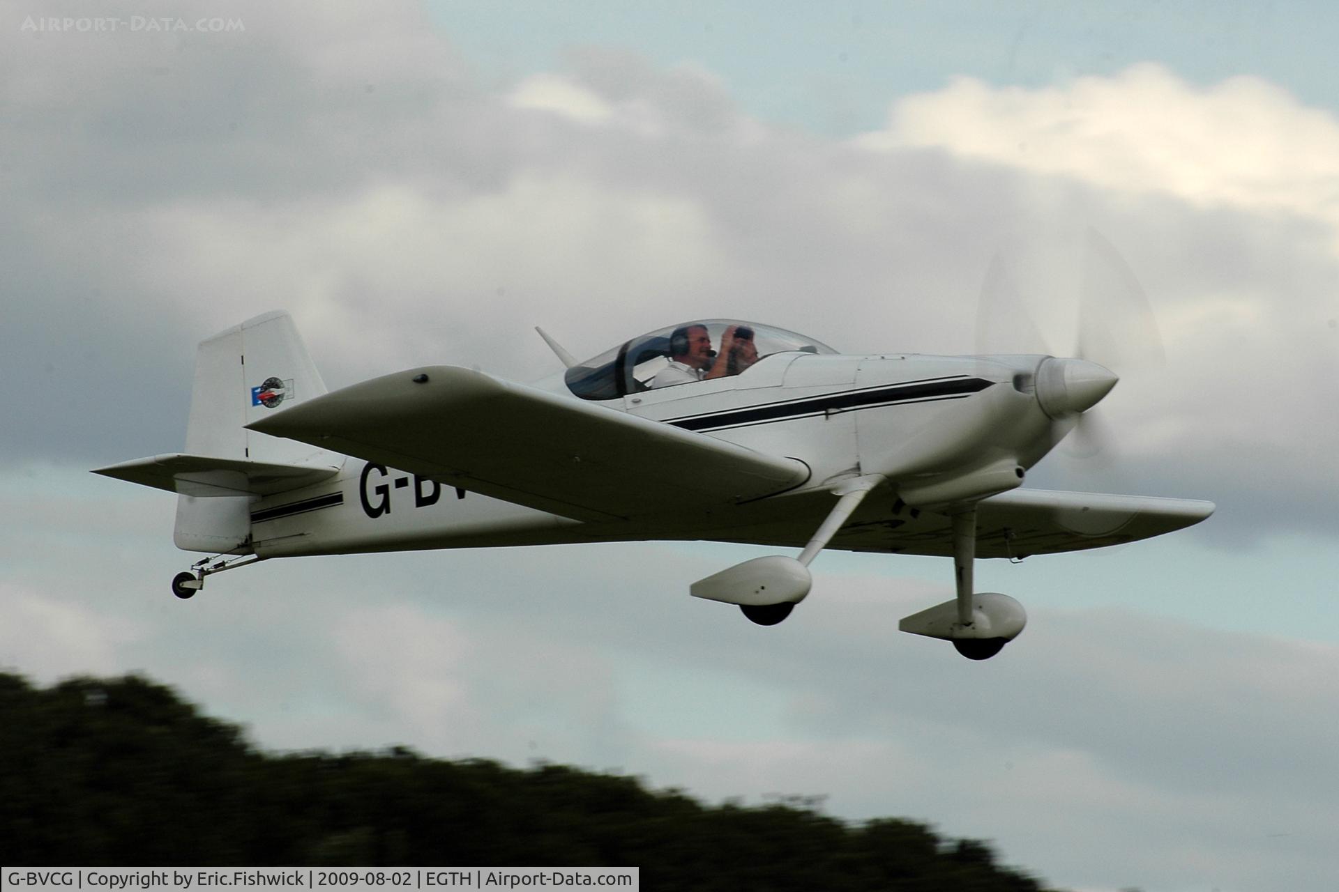 G-BVCG, 1994 Vans RV-6 C/N PFA 181-11783, 4. G-BVCG departing Shuttleworth Military Pagent air Display Aug 09