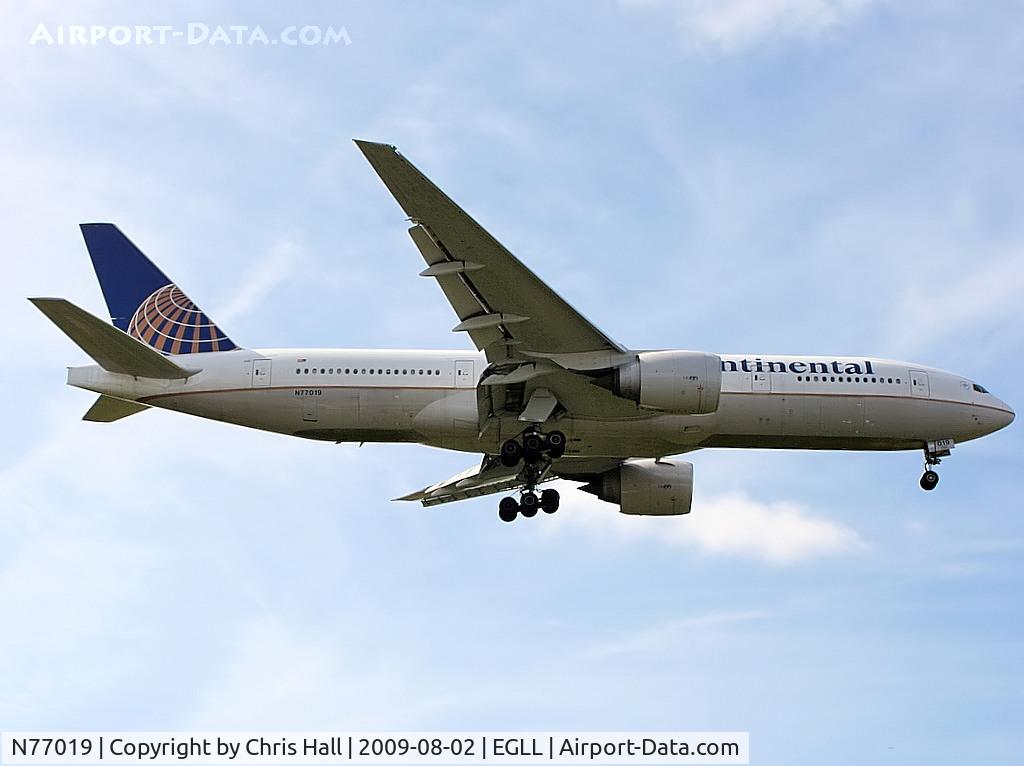 N77019, 2007 Boeing 777-224 C/N 35547, Continental