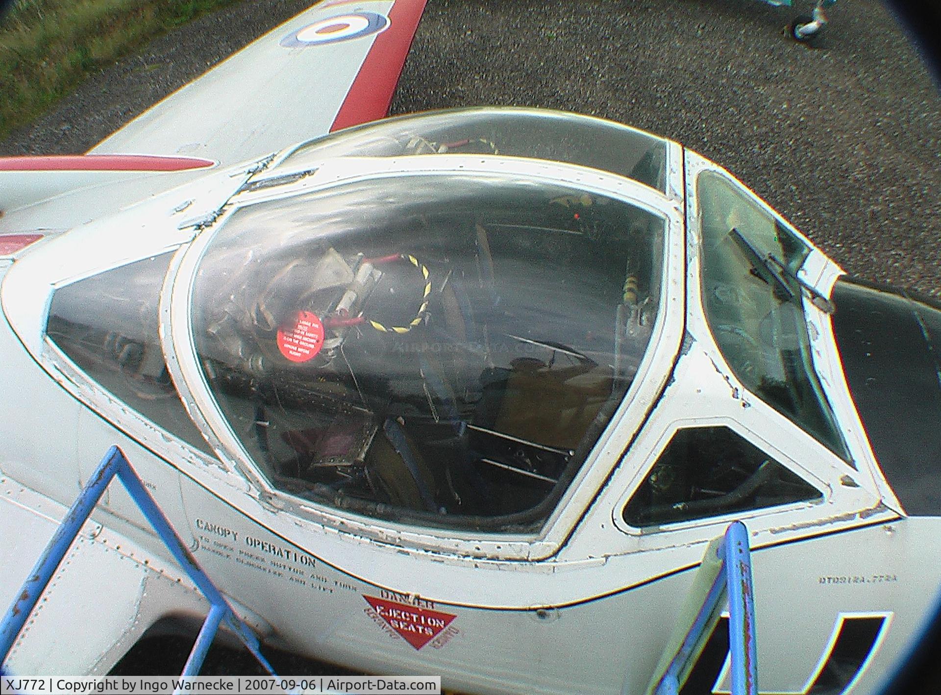 XJ772, De Havilland DH-115 Vampire T.11 C/N 15018, De Havilland D.H.115 Vampire T11 at the DeHavilland Heritage Centre, London-Colney