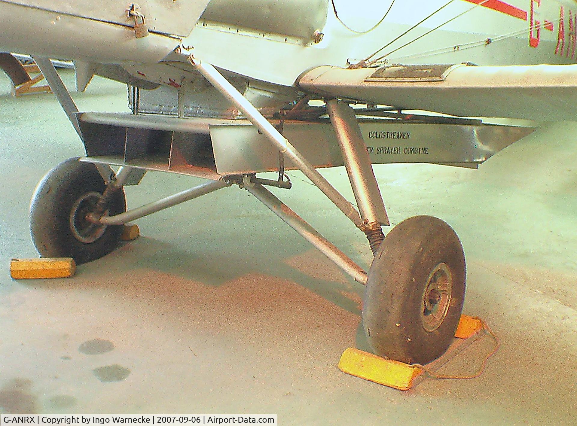 G-ANRX, De Havilland DH-82A Tiger Moth II C/N 3863, De Havilland D.H.82A Tiger Moth (converted to single seat crop-duster) at the DeHavilland Heritage Centre, London-Colney