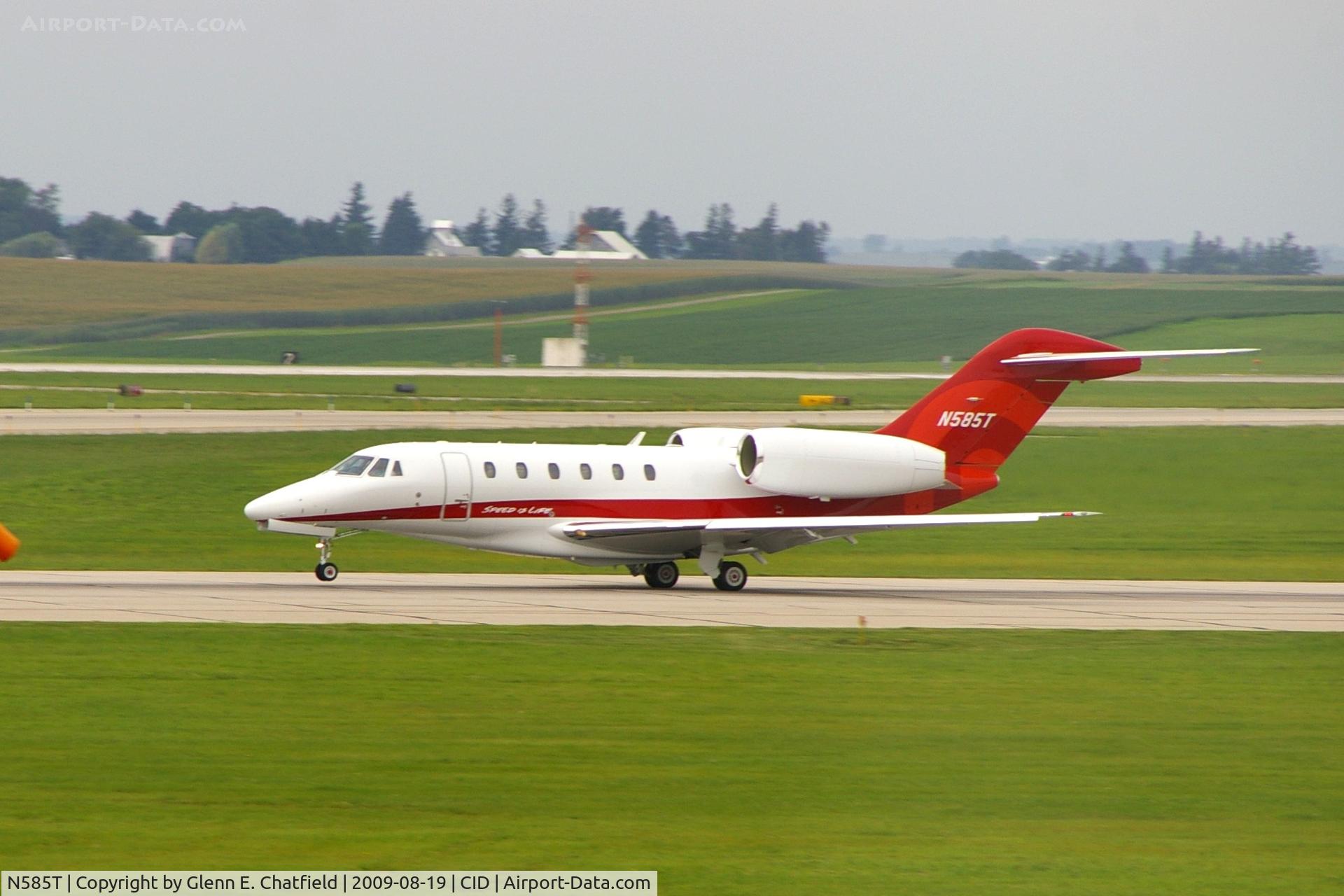 N585T, 2002 Cessna 750 Citation X Citation X C/N 750-0197, Target's plane departs Runway 13