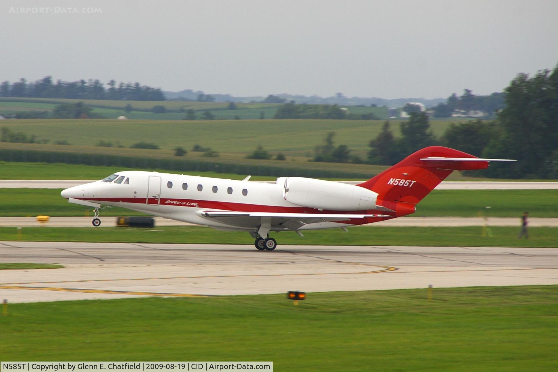 N585T, 2002 Cessna 750 Citation X Citation X C/N 750-0197, Target's plane departs Runway 13