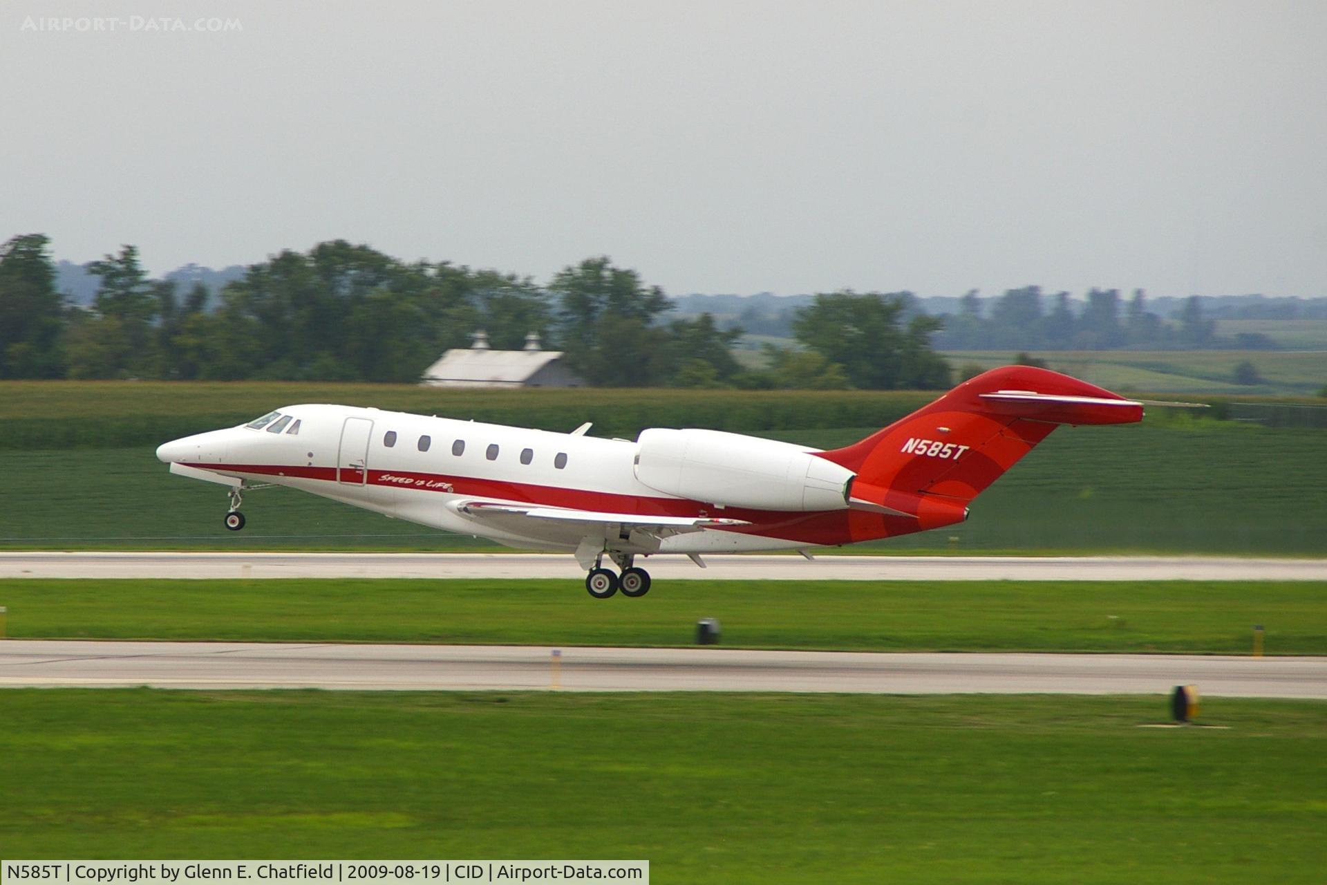 N585T, 2002 Cessna 750 Citation X Citation X C/N 750-0197, Target's plane departs Runway 13