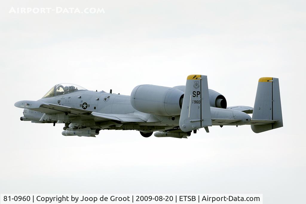 81-0960, 1981 Fairchild Republic A-10A Thunderbolt II C/N A10-0655, Take off during the anual Fototag on Büchel air base.