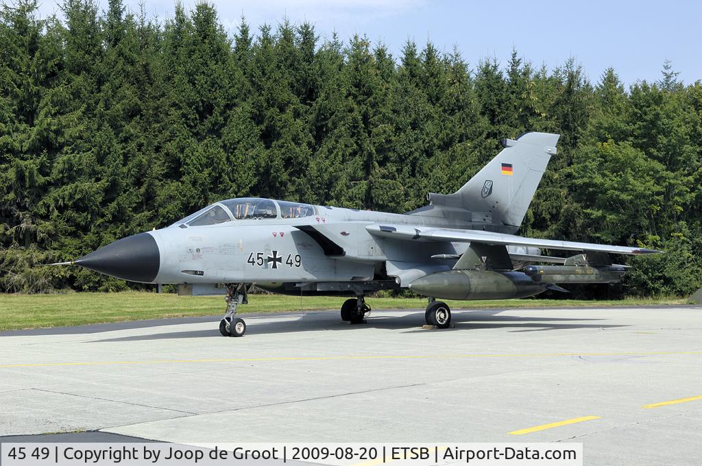 45 49, Panavia Tornado IDS C/N 623/GS197/4249, Neat and freshly painted former German Navy Tornado. This one was also put on static in the shelter area during the anual Fototag on Büchel.