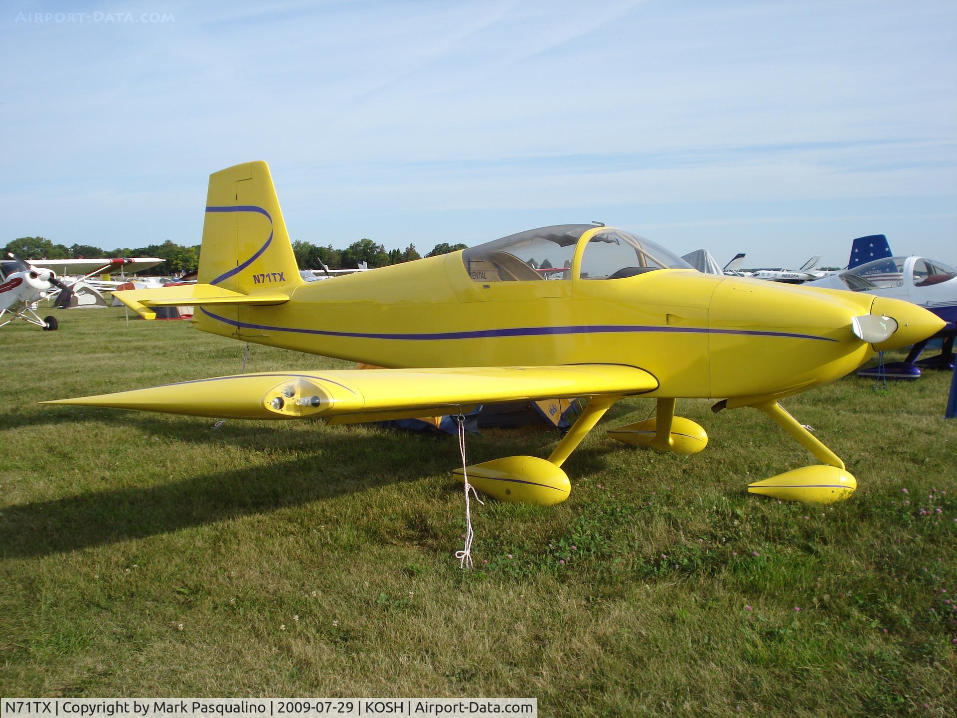 N71TX, 2008 Vans RV-7A C/N 72453, RV-7A