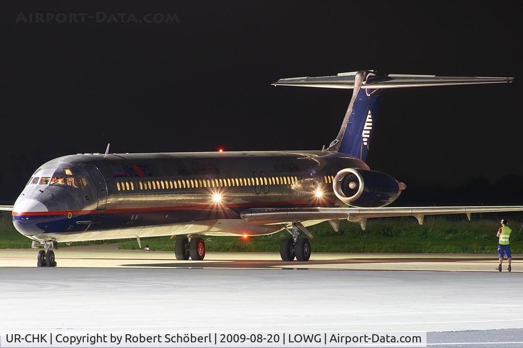 UR-CHK, 1984 McDonnell Douglas MD-82 (DC-9-82) C/N 49188, Nice visitor; ex Aeromexico colors