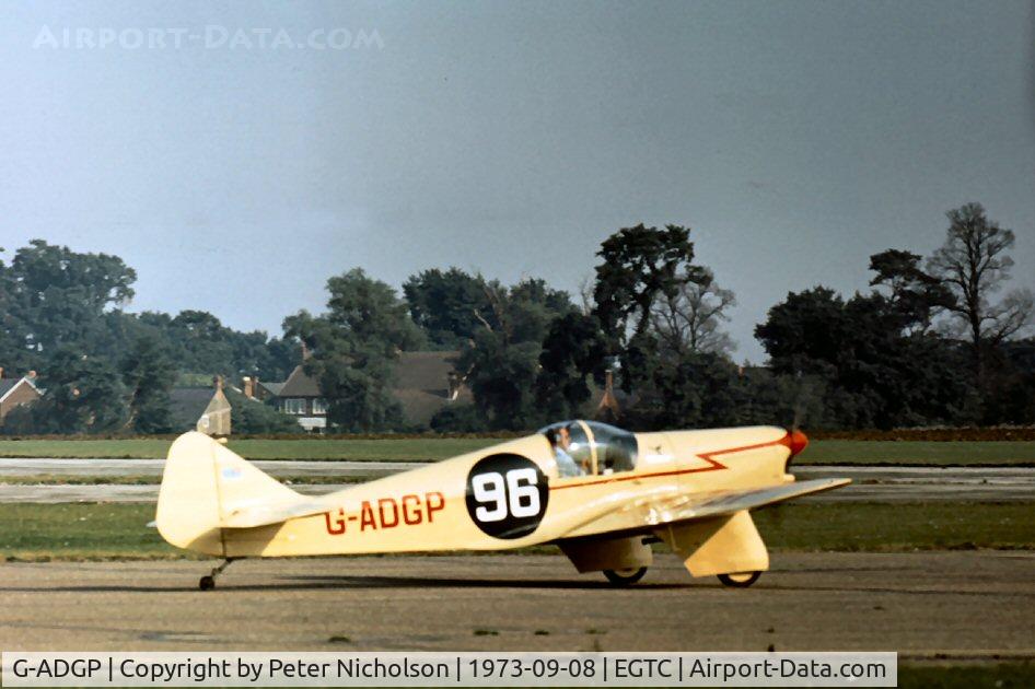 G-ADGP, 1935 Miles M.2L Hawk Speed Six C/N 160, The King's Cup Air Race of 1973 was a feature of the Cranfield Business & Light Aviation Show and this aircraft was a participant.