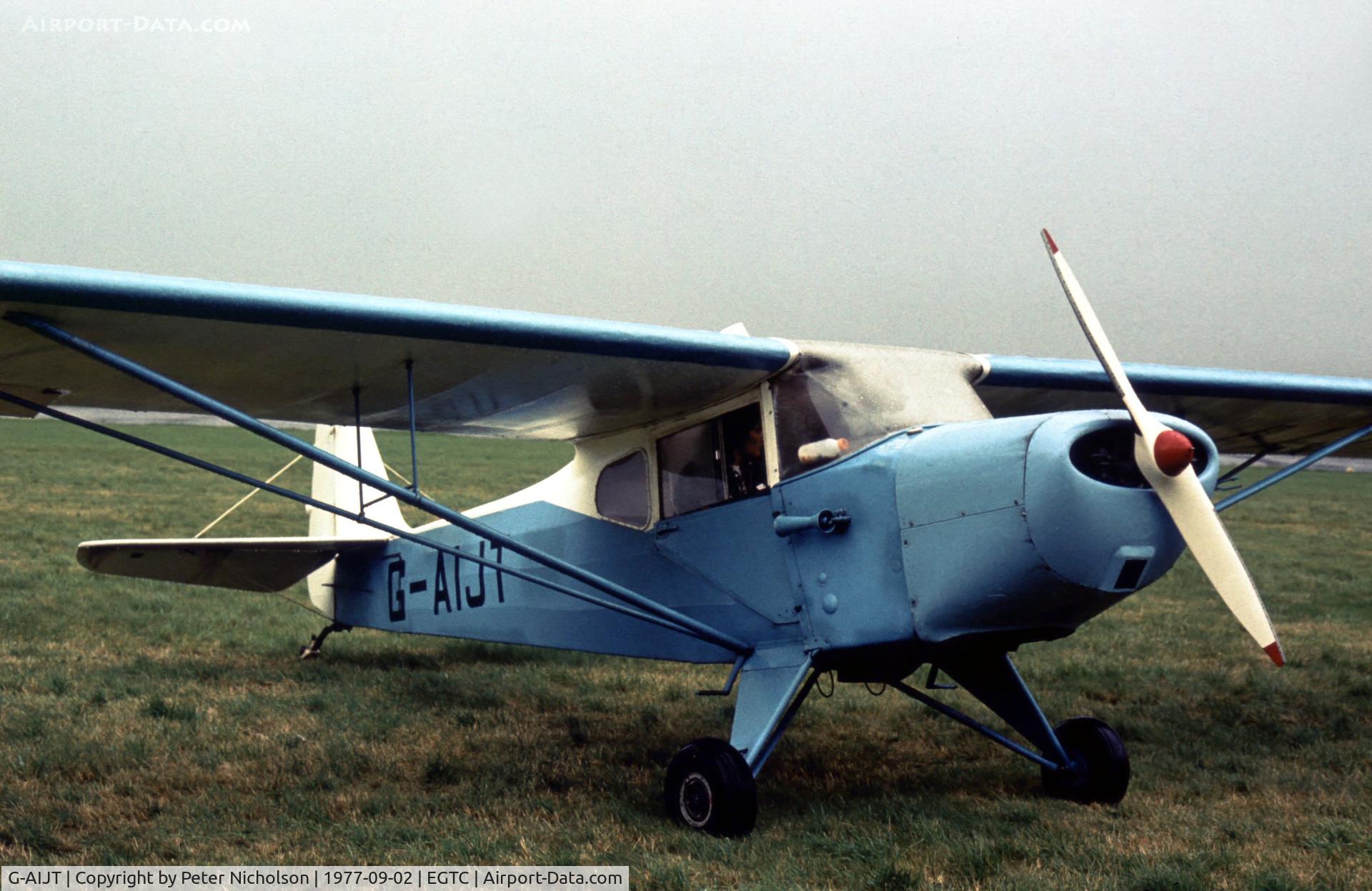 G-AIJT, 1946 Auster J-4 Archer C/N 2075, Auster J/4 at the 1977 Cranfield Business & Light Aviation Show.