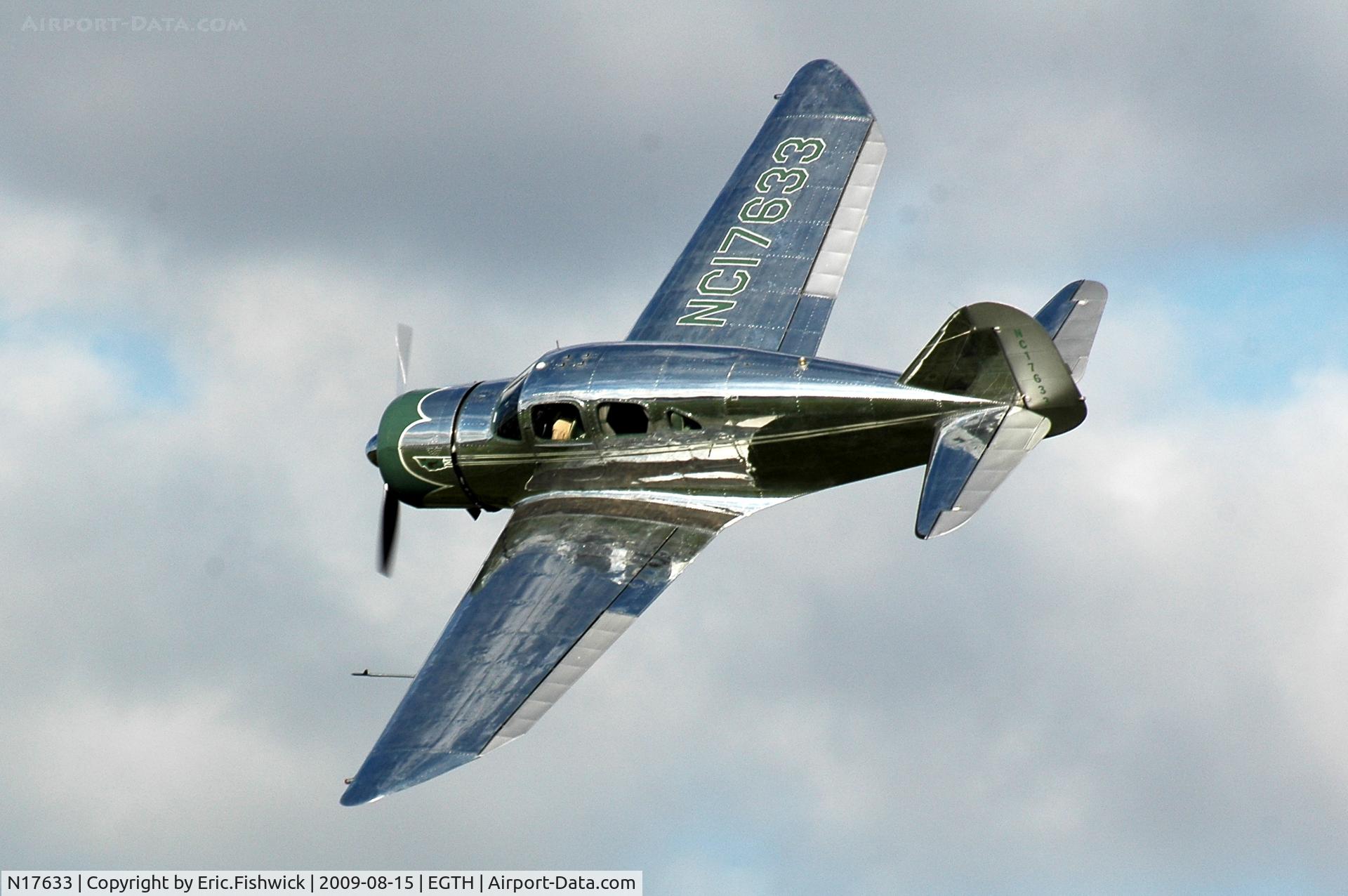 N17633, 1939 Spartan 7W Executive C/N 21, N17633 at Shuttleworth Evening Air Display Aug 09