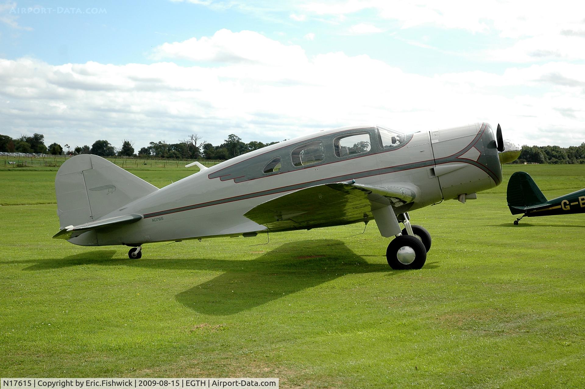 N17615, 1938 Spartan 7W Executive C/N 14, 2. N17615 at Shuttleworth Evening Air Display Aug 09