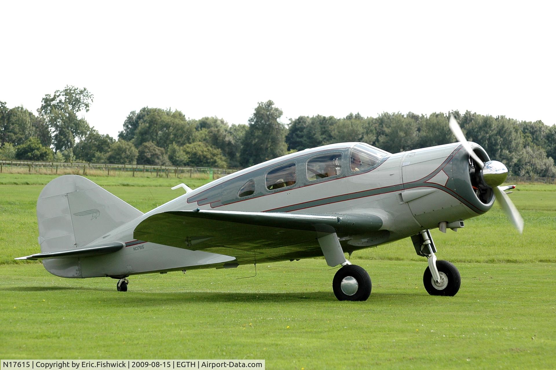 N17615, 1938 Spartan 7W Executive C/N 14, 3. N17615 at Shuttleworth Evening Air Display Aug 09