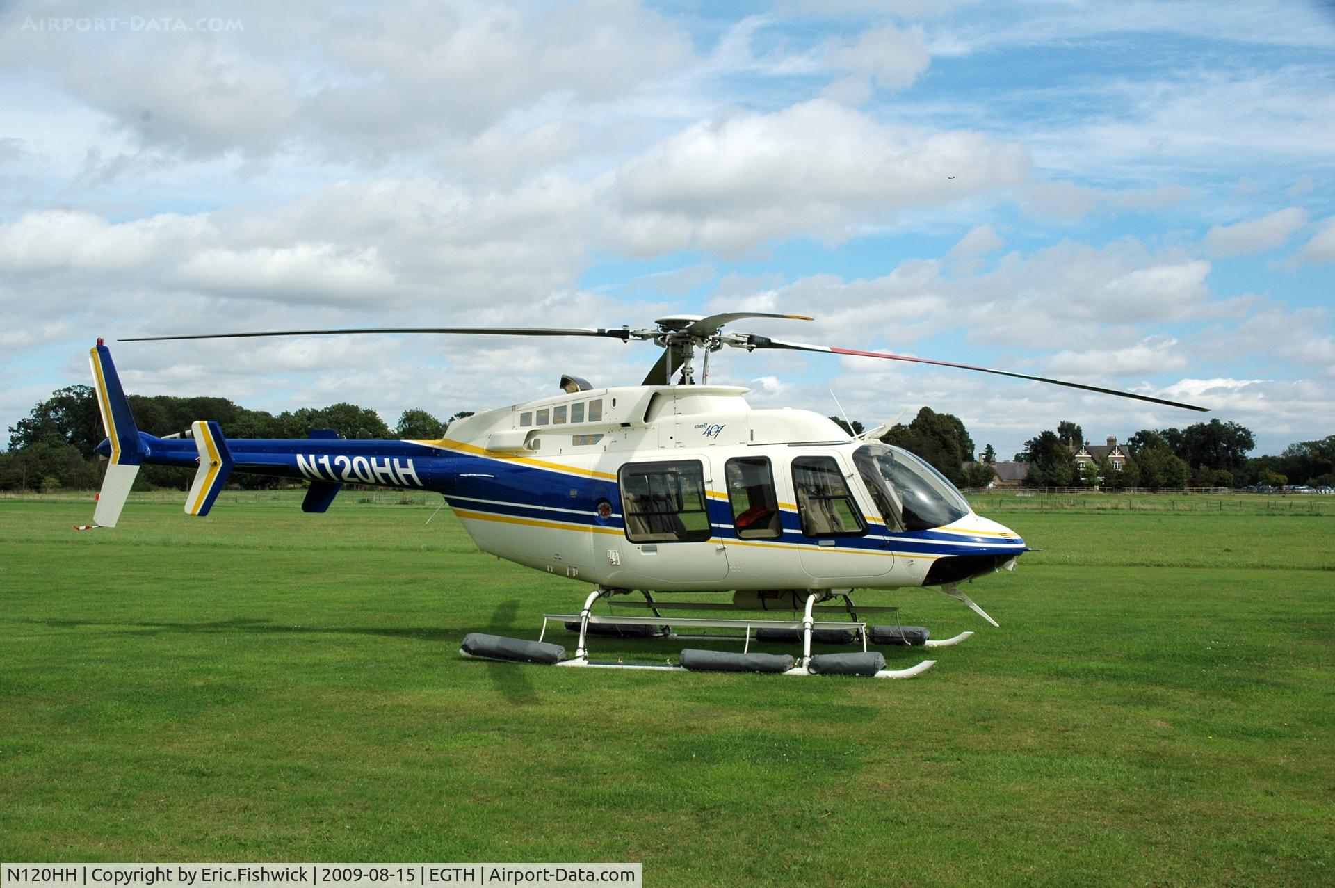N120HH, 2005 Bell 407 C/N 53661, 2. N120HH at Shuttleworth Evening Air Display Aug 09