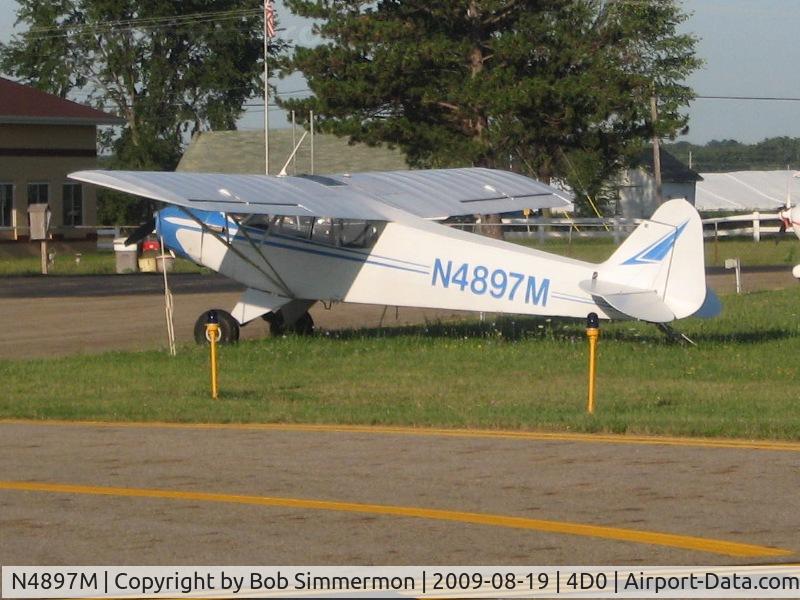 N4897M, 1947 Piper PA-11 Cub Special C/N 11-423, On the ramp at Grand Ledge, Michigan