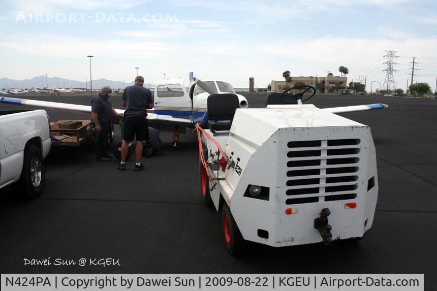 N424PA, 2001 Piper PA-28-181 Archer C/N 2843468, crash landing @ KGEU