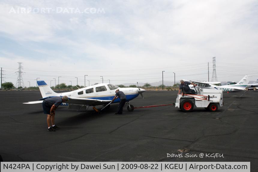 N424PA, 2001 Piper PA-28-181 Archer C/N 2843468, crash landing @ KGEU