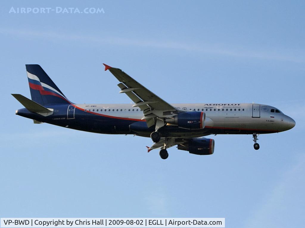 VP-BWD, 2003 Airbus A320-214 C/N 2116, Aeroflot