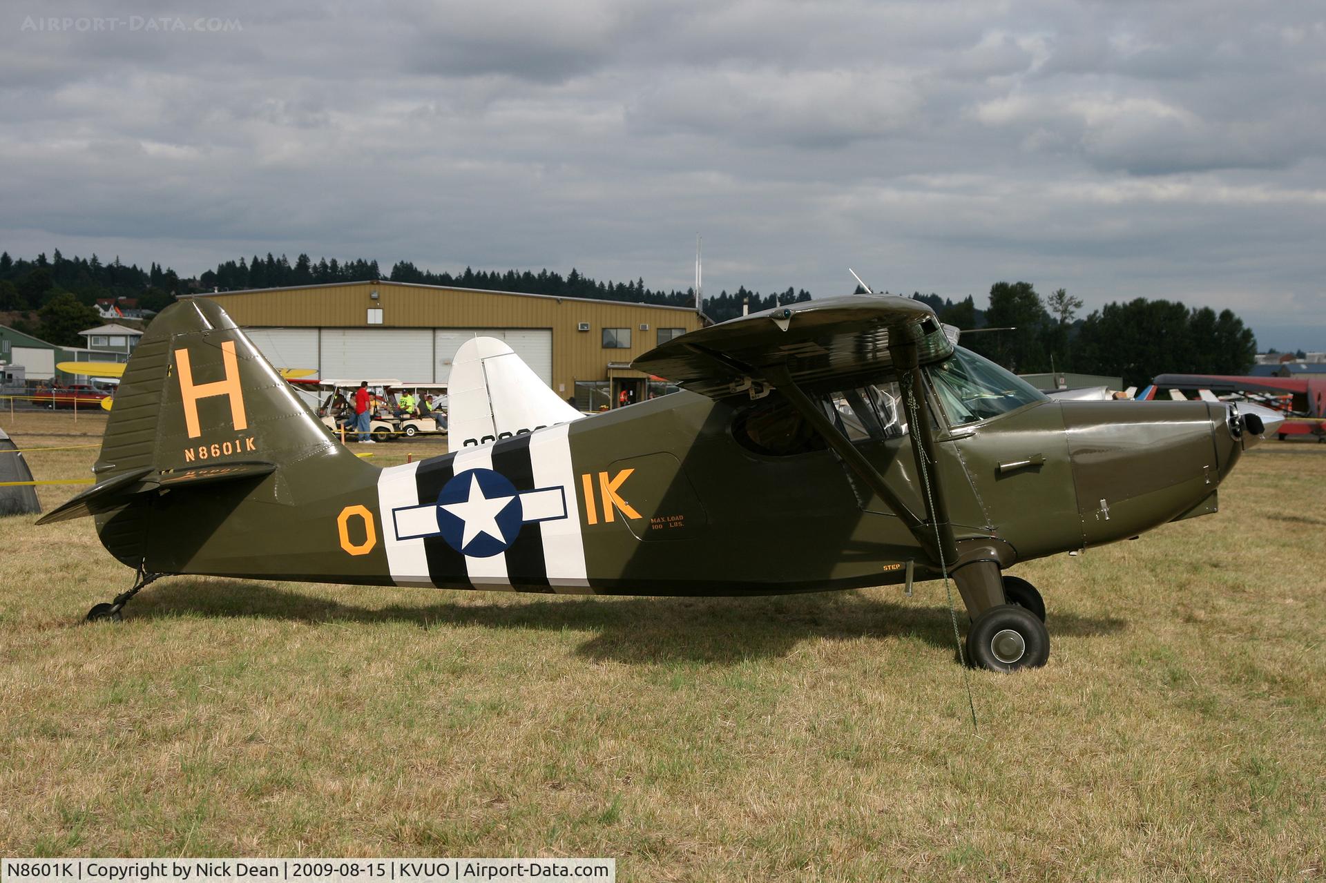 N8601K, 1947 Stinson 108-1 Voyager C/N 108-1601, KVUO