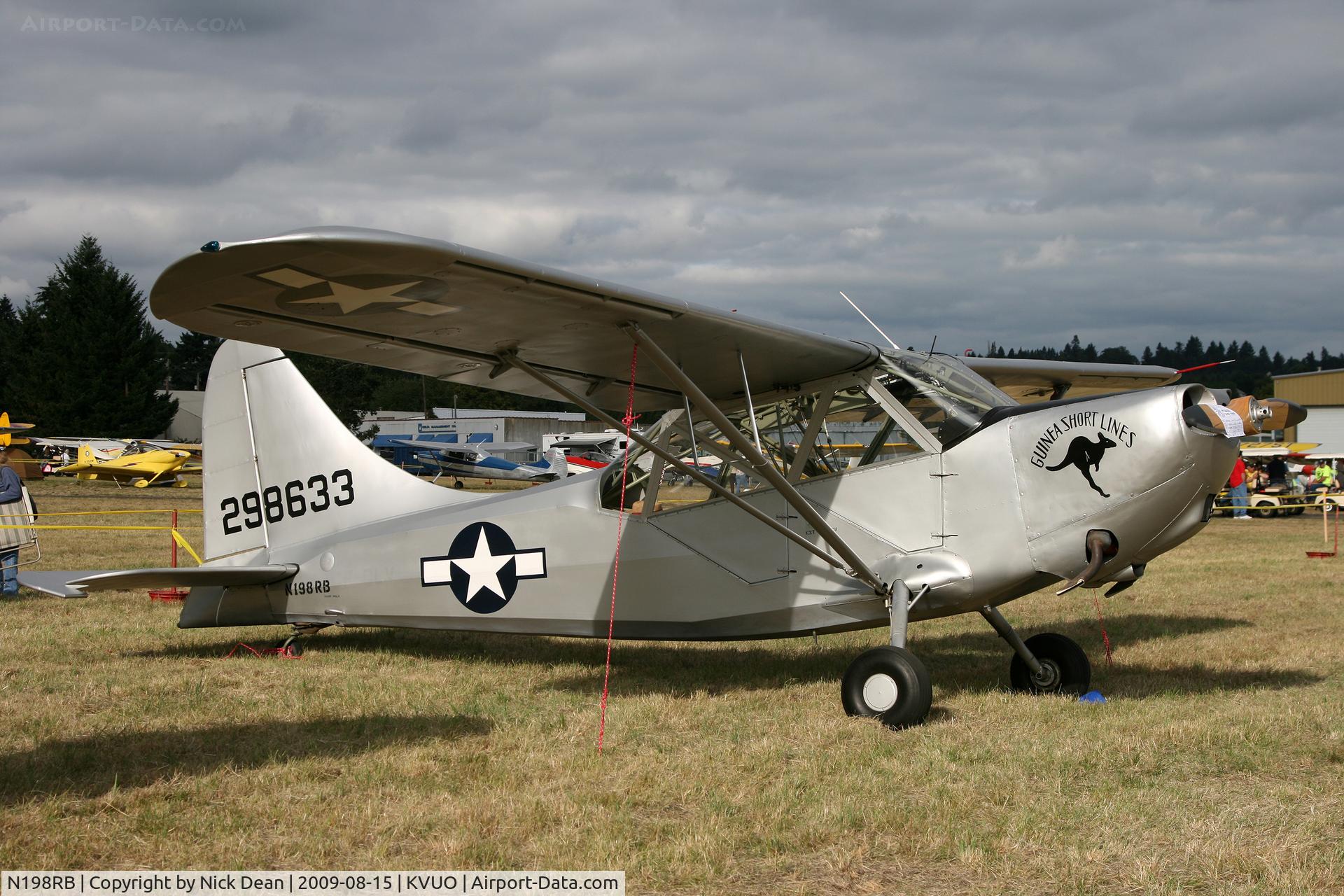 N198RB, 1942 Stinson L-5 Sentinel C/N 76-874, KVUO