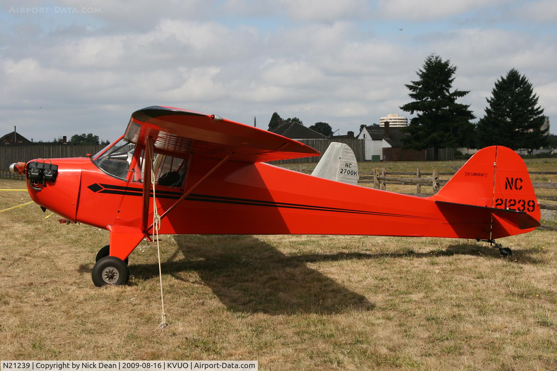 N21239, 1938 Taylorcraft BC-65 C/N 1029, KVUO