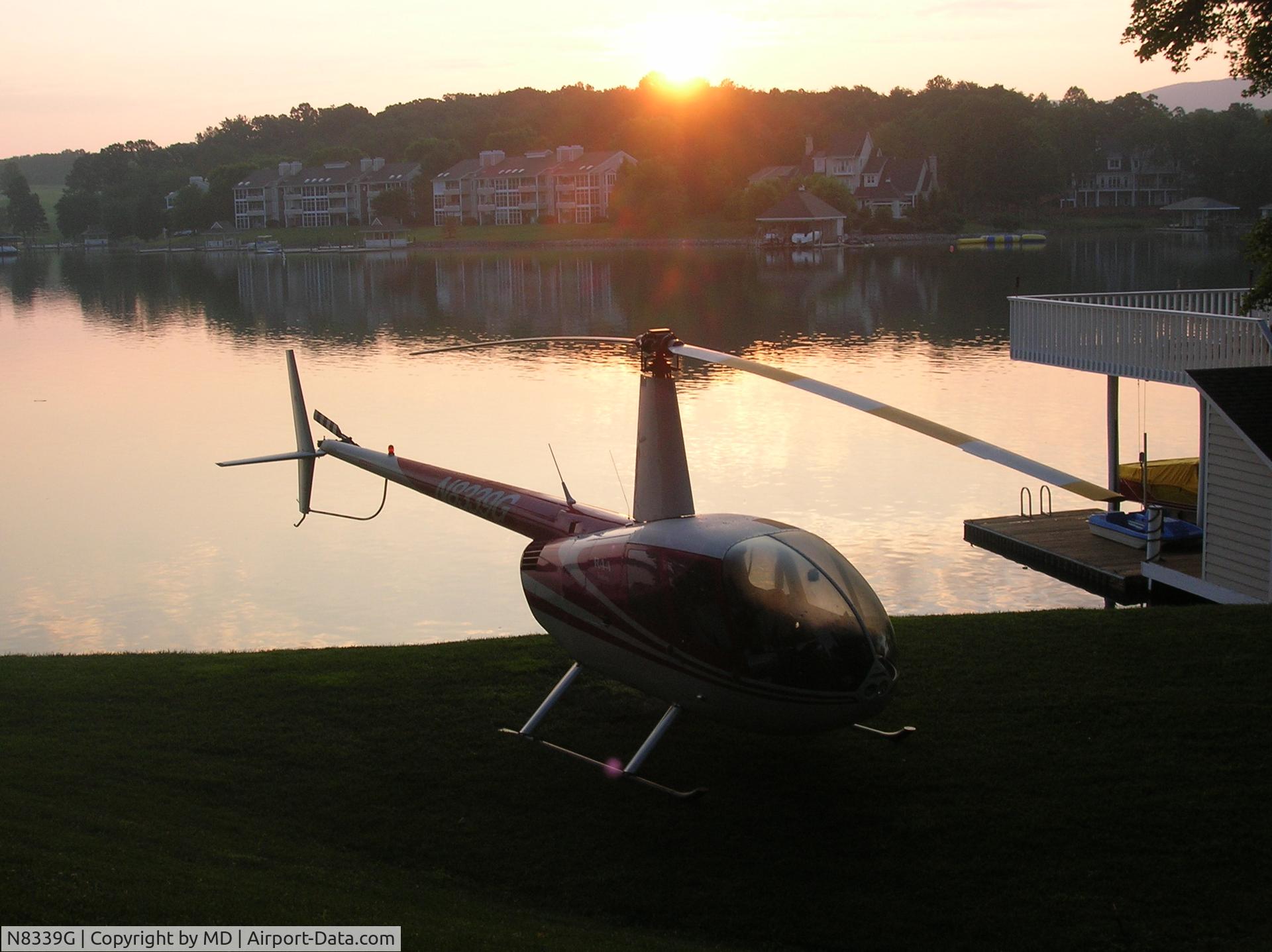 N8339G, 1996 Robinson R44 C/N 0243, N8339G Smith Mountain Lake sunrise