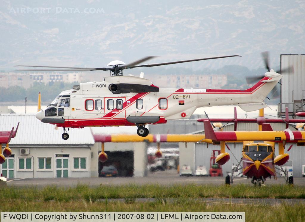 F-WQDI, Eurocopter EC-225LP Super Puma Mk2+ C/N 2668, On test with Eurocopter... For SonAir as D2-EVT