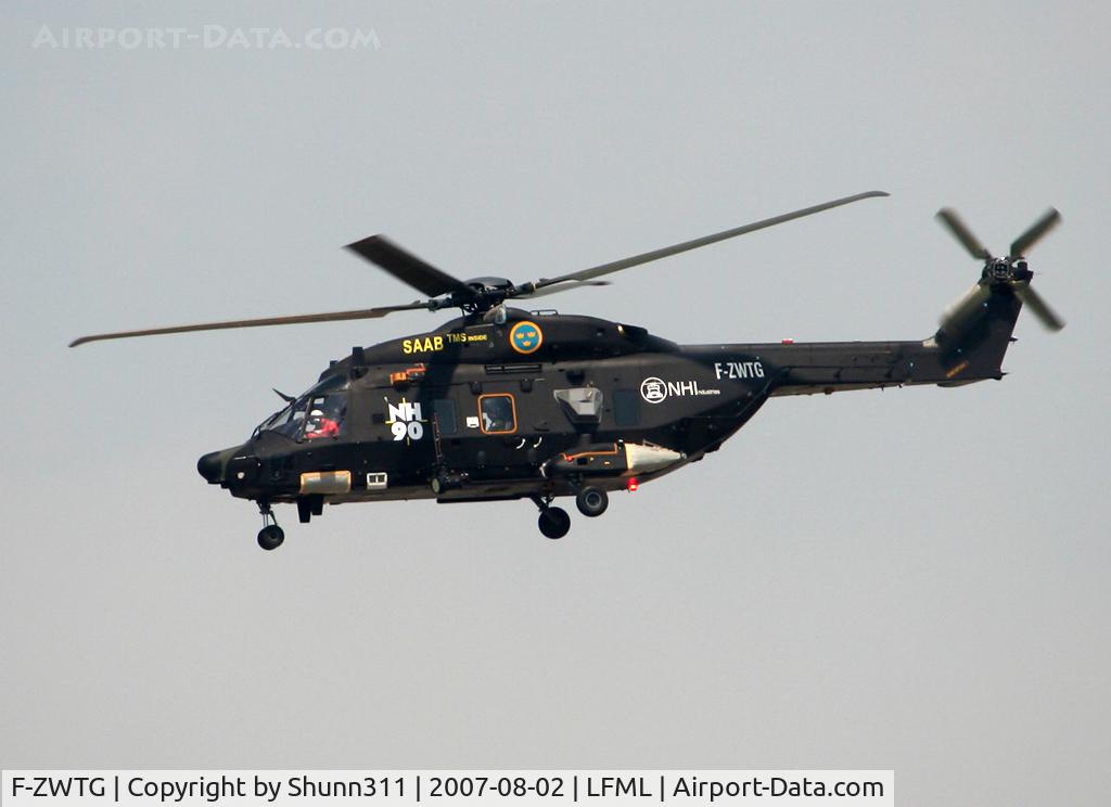 F-ZWTG, NHI Hkp14 (NH-90 NFH) C/N 1012/BSWA01, On test with Eurocopter... First prototype with additional Swedish Air Force marks