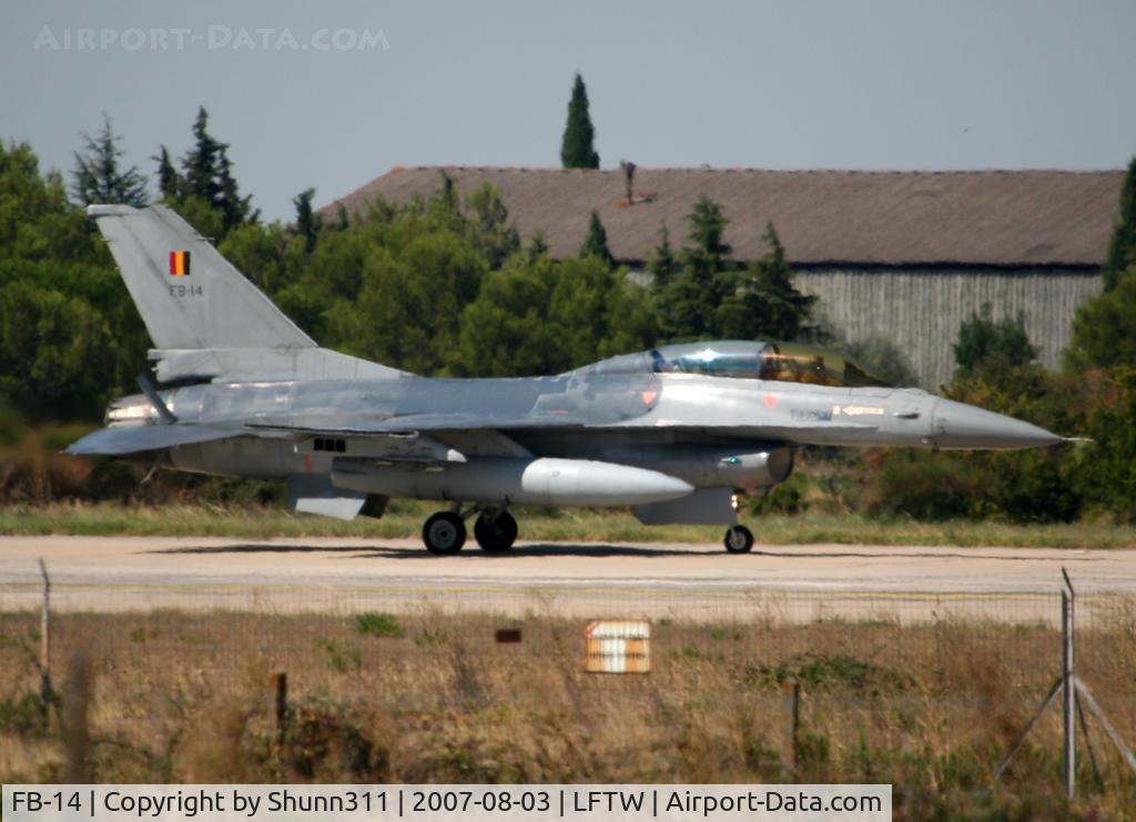 FB-14, 1983 SABCA F-16B Fighting Falcon C/N 6J-14, On exercices at the Navy Base of FNI...