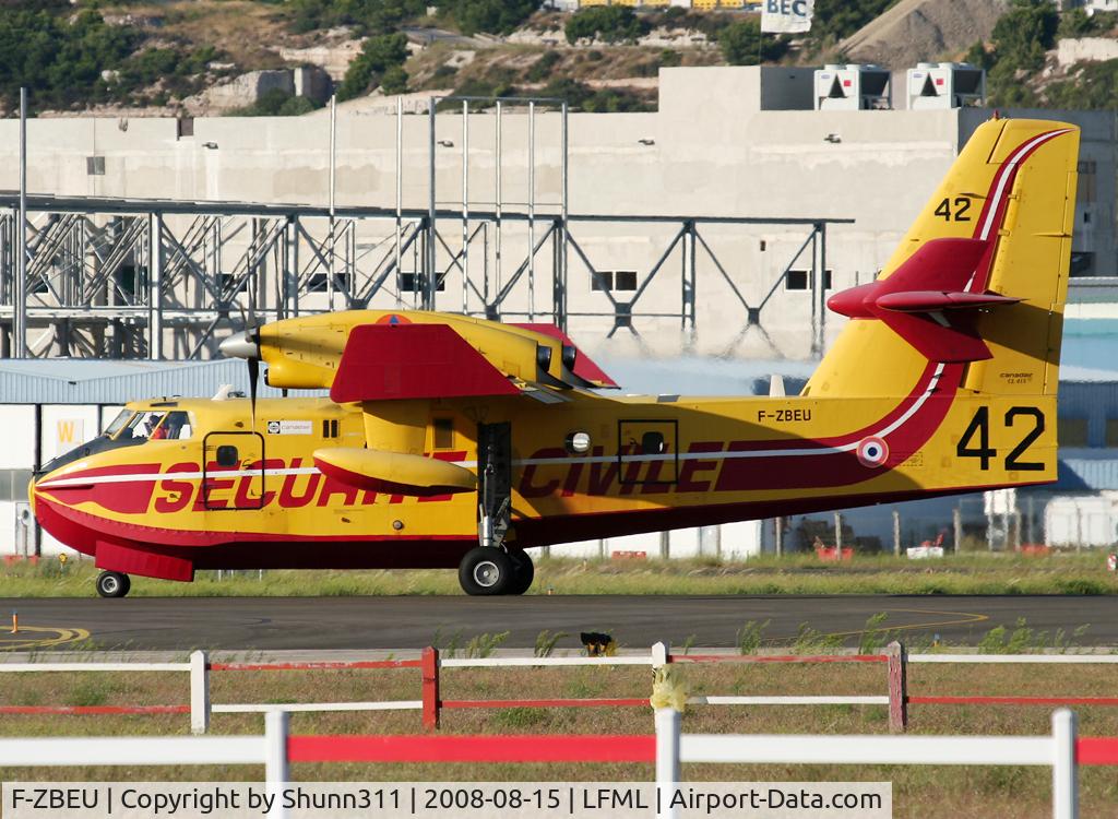 F-ZBEU, 1997 Canadair CL-215-6B11 CL-415 C/N 2024, Ready for take off rwy 32R