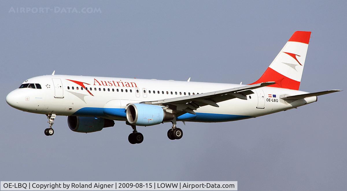 OE-LBQ, 1999 Airbus A320-214 C/N 1137, Austrian A320 laning RW29 in VIE