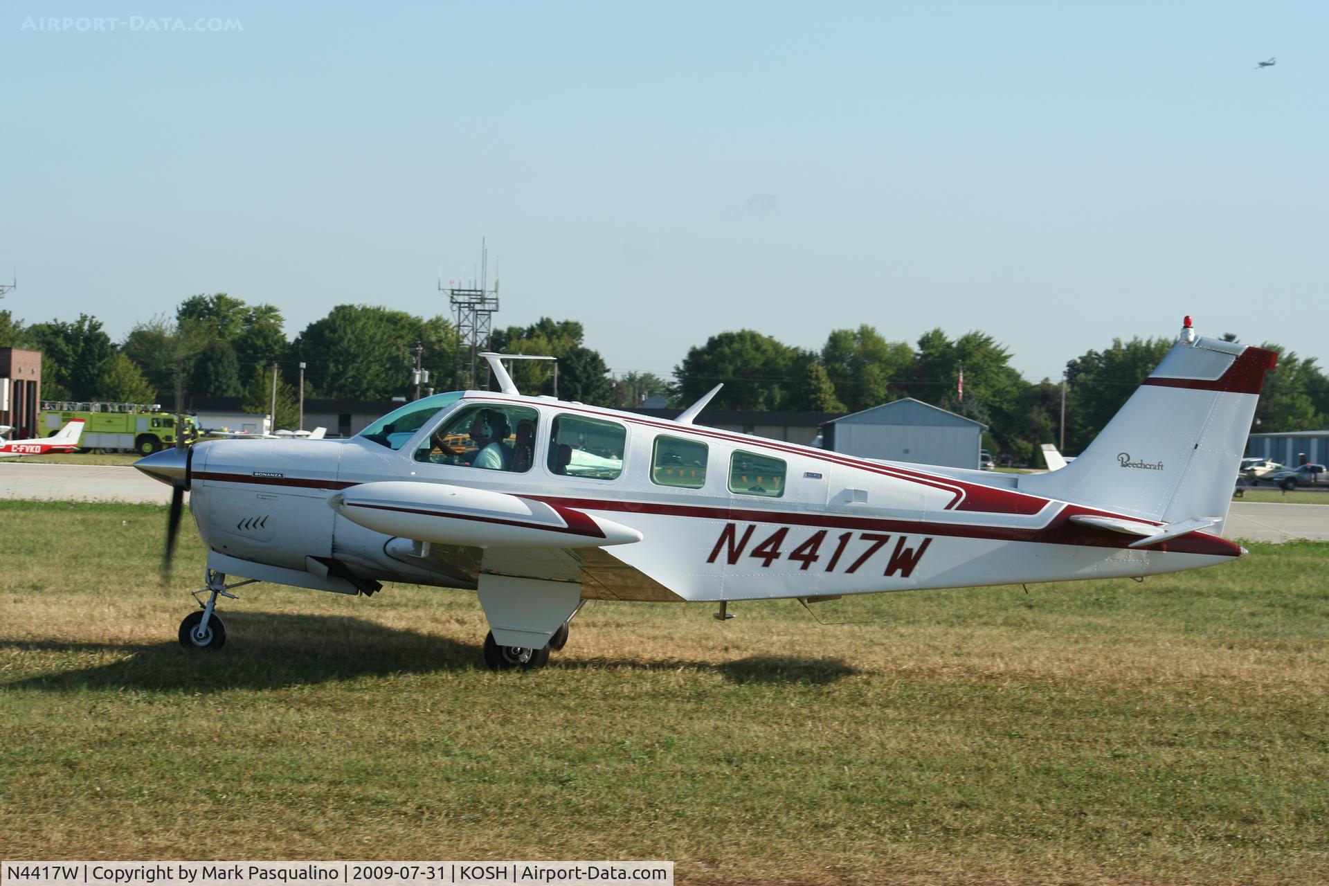 N4417W, 1974 Beech A36 Bonanza 36 C/N E-529, Beech A36