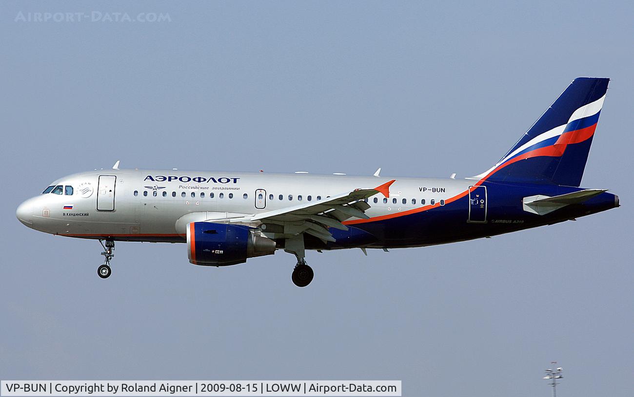 VP-BUN, 2007 Airbus A319-111 C/N 3298, Aeroflot A320