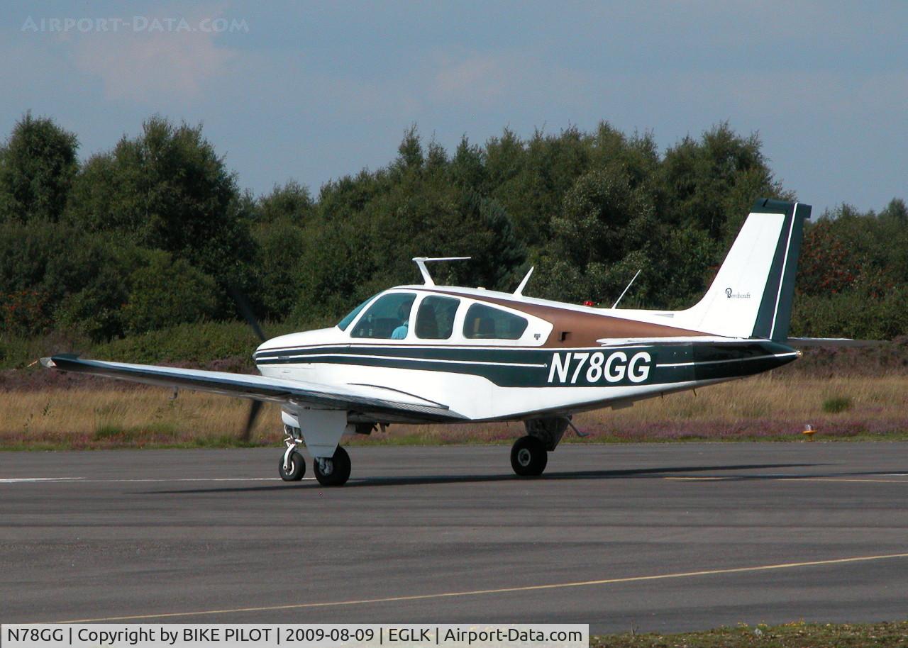 N78GG, 1977 Beech F33A Bonanza C/N CE-699, RESIDENT BONANZA LINED UP ON RWY 25